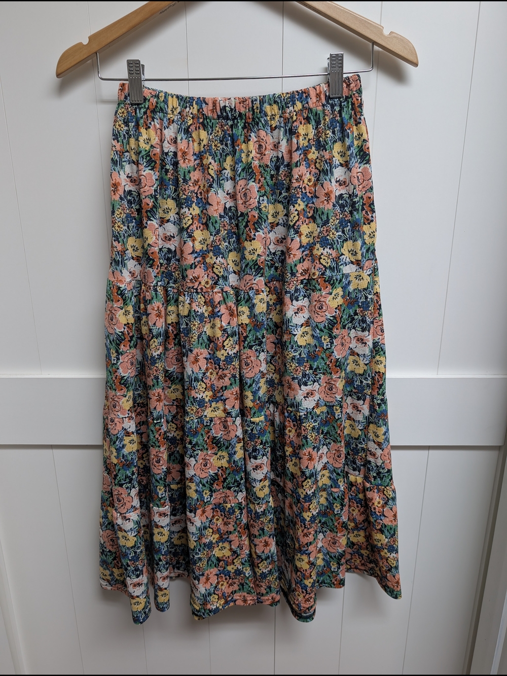Melloday Floral Maxi Skirt - Multi-Color